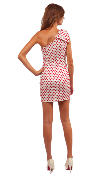Anna Marie Dot Dress in Red